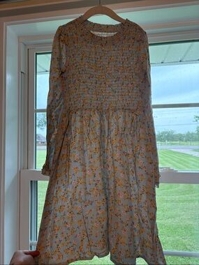 Biscotti Light Blue Floral Smocked Casual Dress
